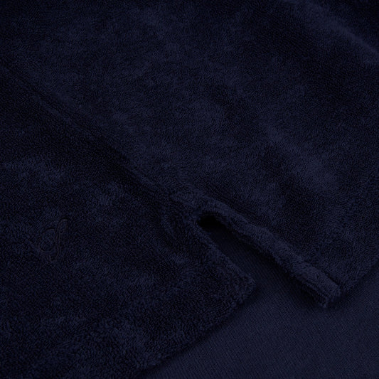 - Cotton Terry Pique Polo - Navy