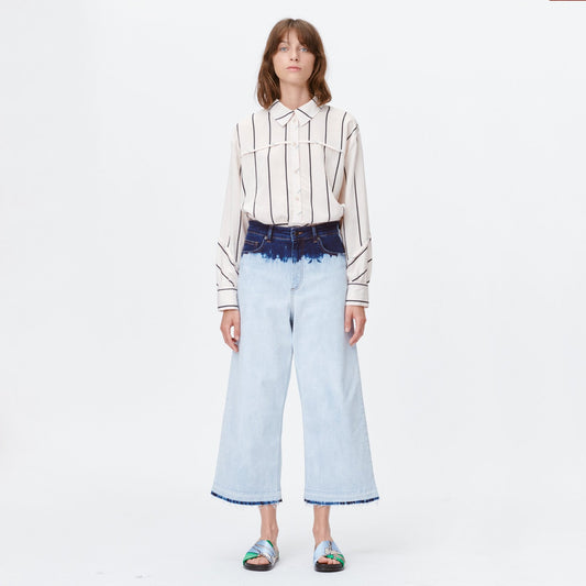 - Ticiano Tie-Dye Denim Jeans - Blue