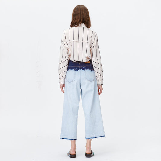 - Ticiano Tie-Dye Denim Jeans - Blue