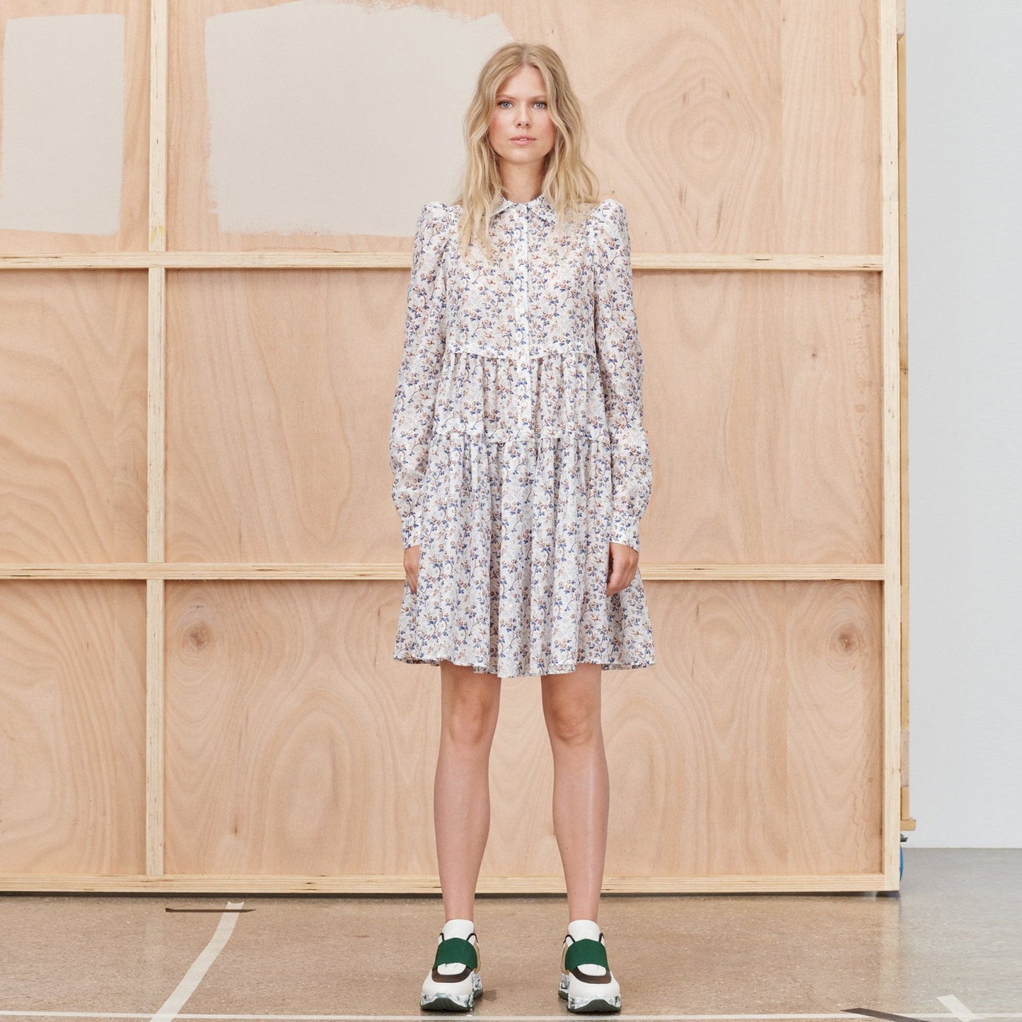 - Triangle - Floral Print Dress - Ivory