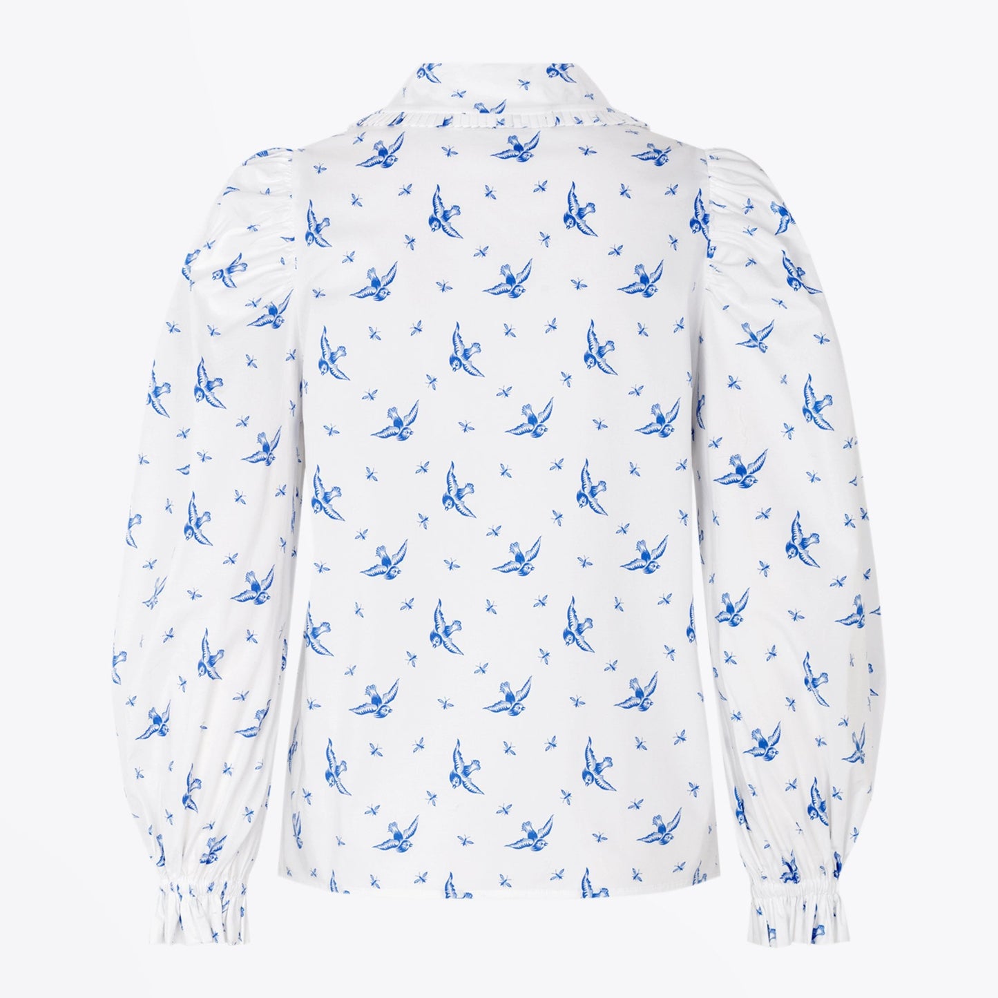 - Tosca - Bird Print Shirt - White