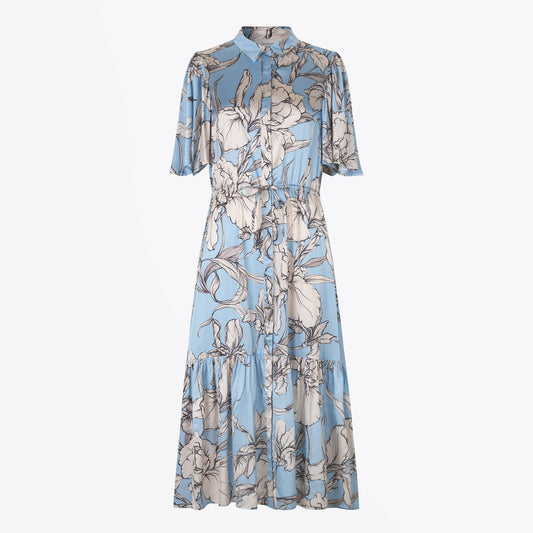 - Tanta - Midi Printed Dress - Blue