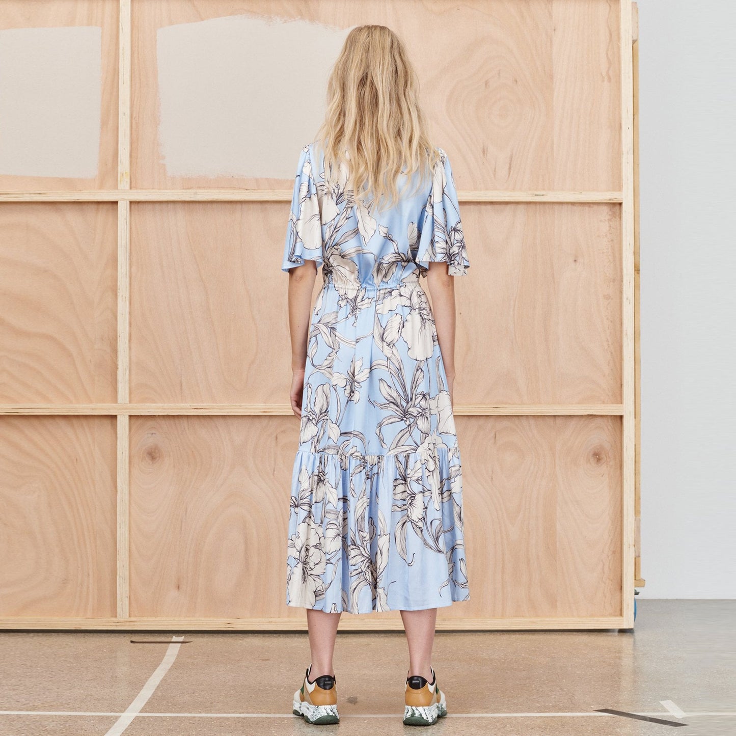 - Tanta - Midi Printed Dress - Blue