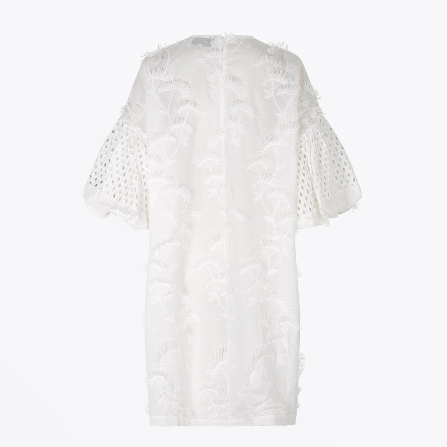 - Thunder - Embroidered Dress - White