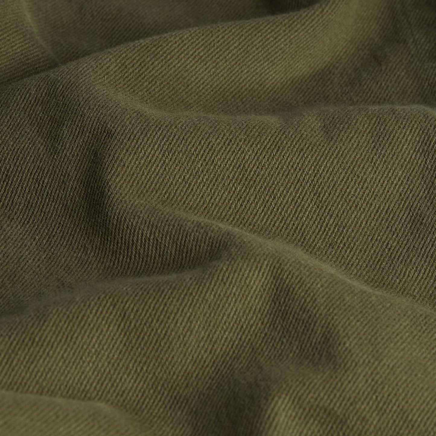 Heavy Denim Overshirt - Khaki Green