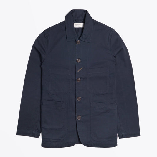 - Cotton Twill Bakers Jacket - Navy
