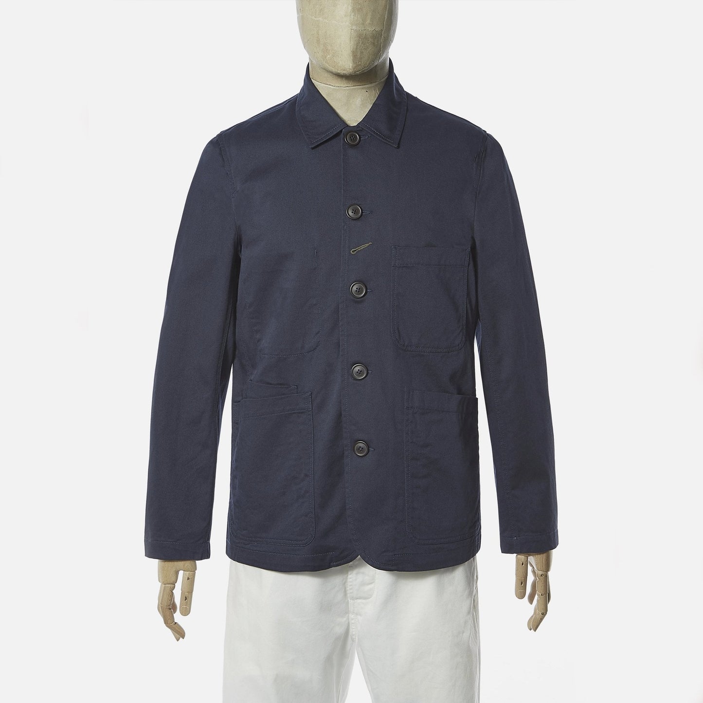 - Cotton Twill Bakers Jacket - Navy