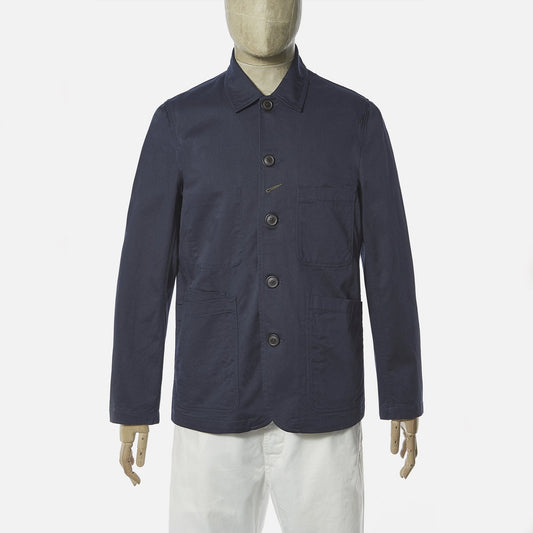 - Cotton Twill Bakers Jacket - Navy