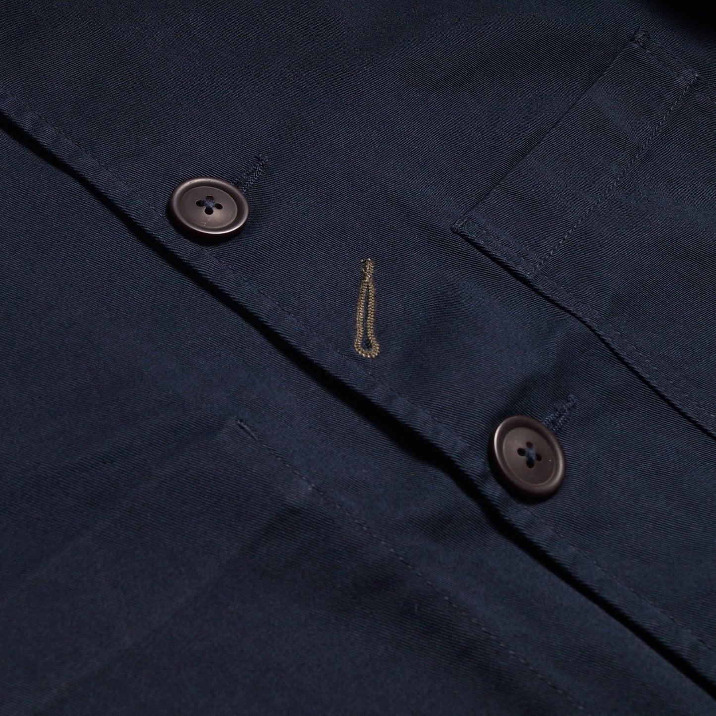 - Cotton Twill Bakers Jacket - Navy