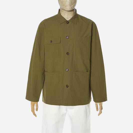 - Ripstop Cotton Overshirt - Olive Green