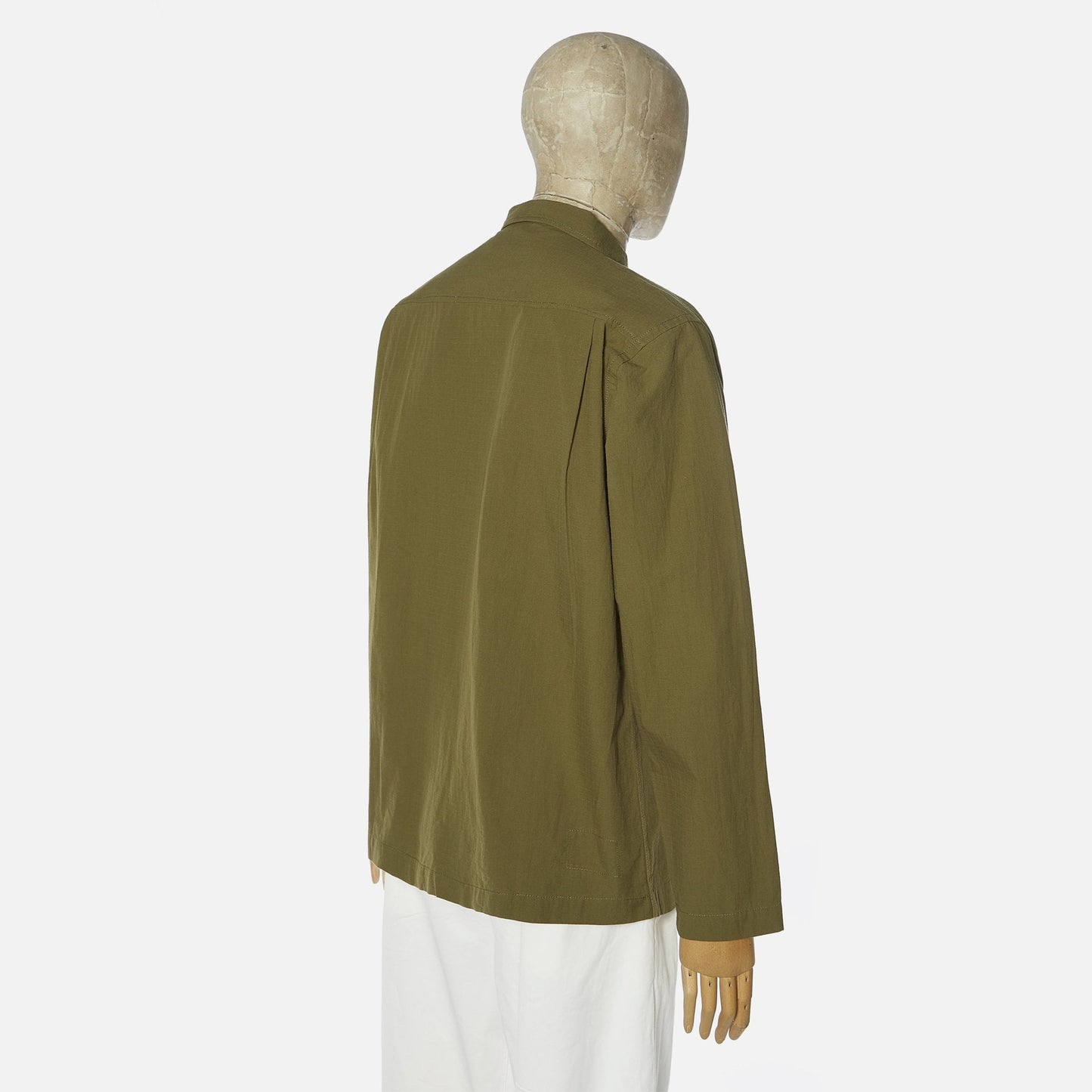 - Ripstop Cotton Overshirt - Olive Green