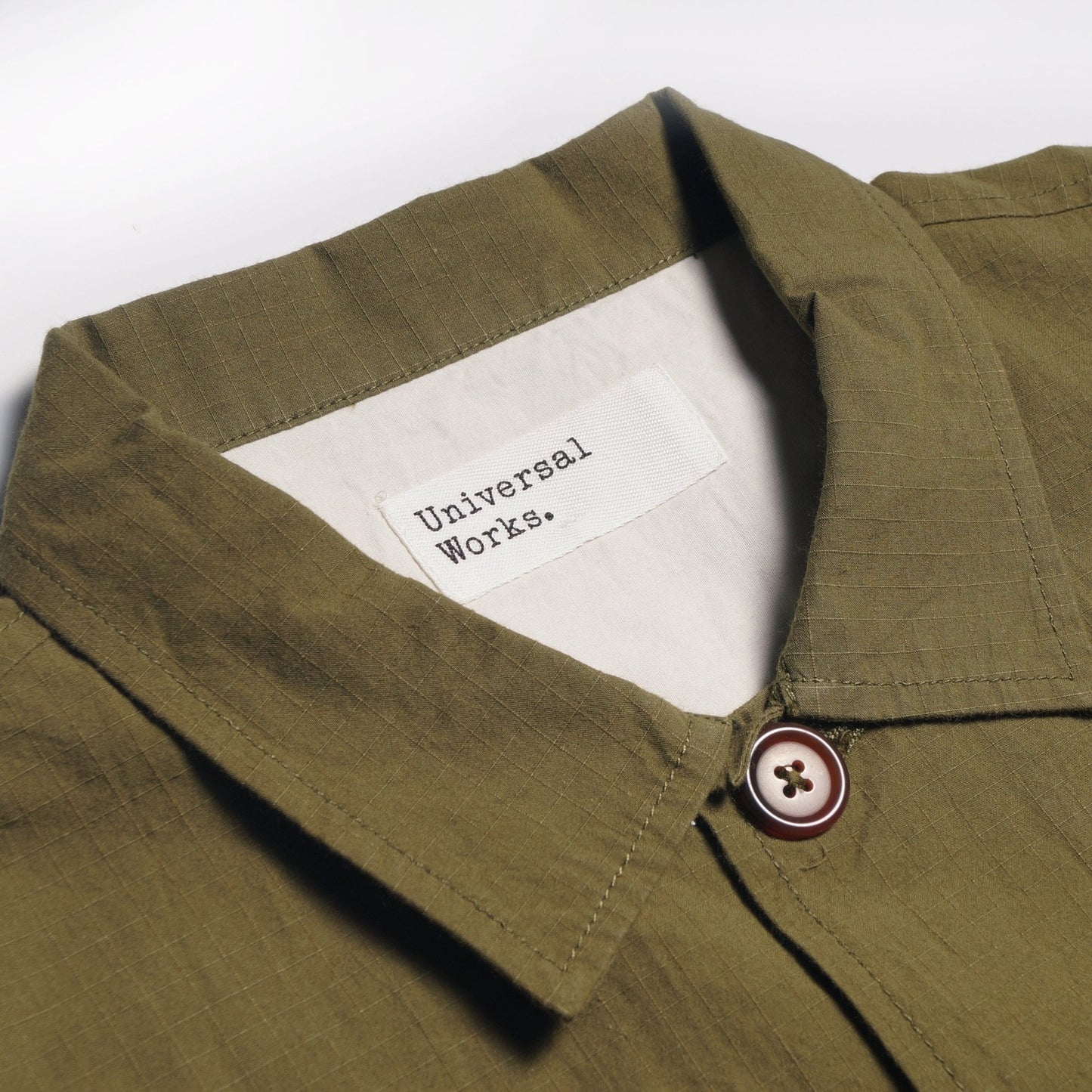 - Ripstop Cotton Overshirt - Olive Green