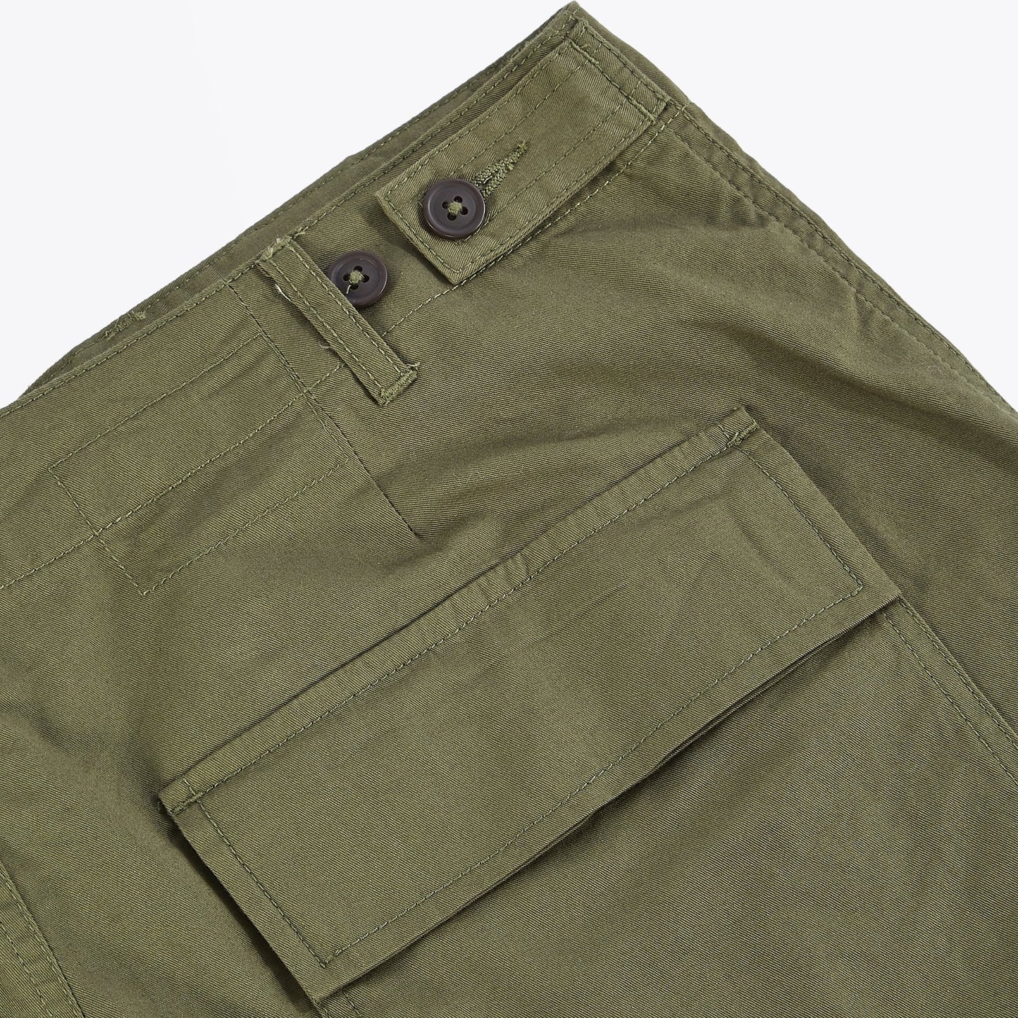 - Twill Cargo Shorts - Olive Green
