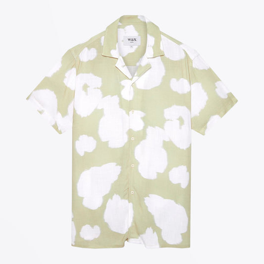 - Short-Sleeve Printed Shirt - Sage