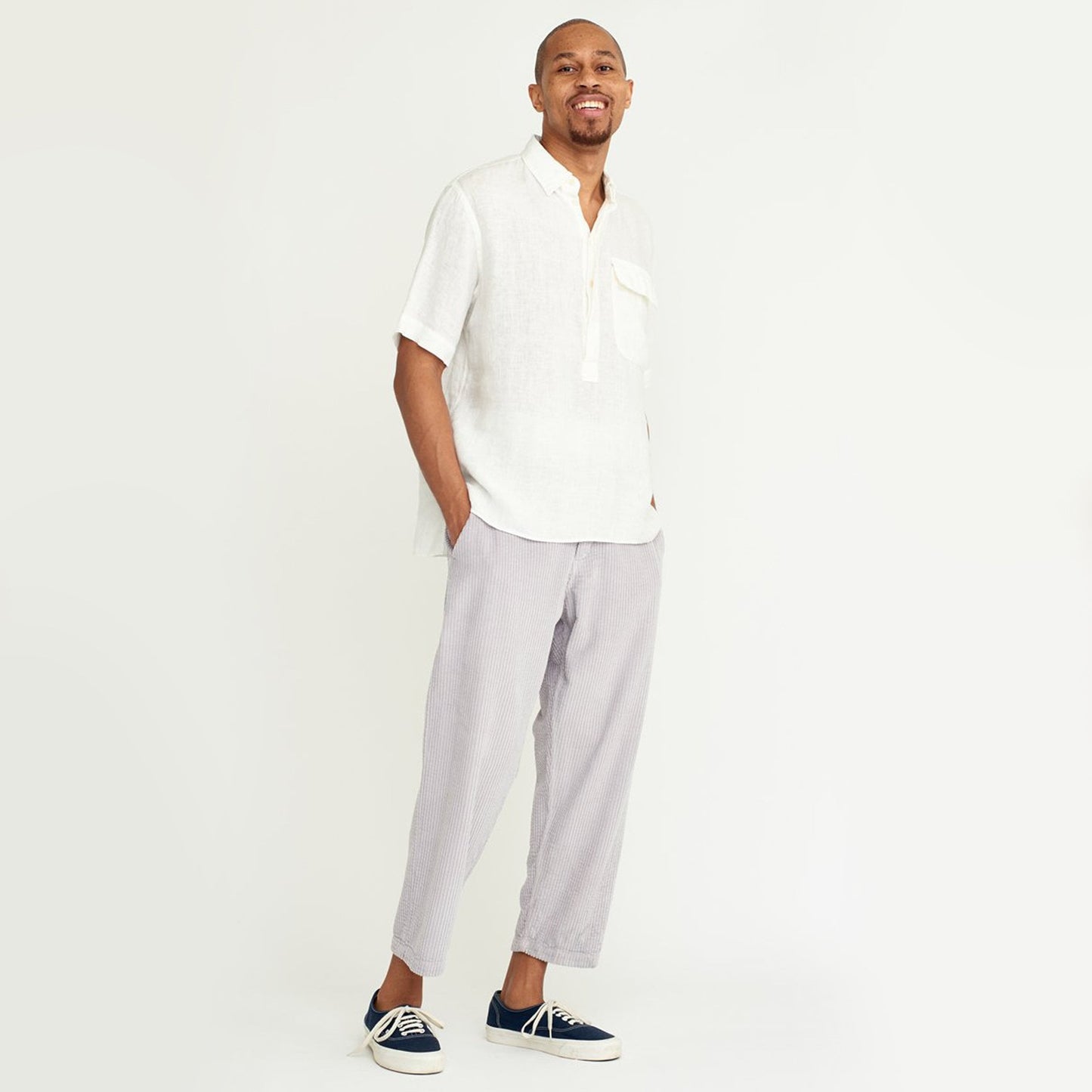 Linen Short Sleeve Shirt - White