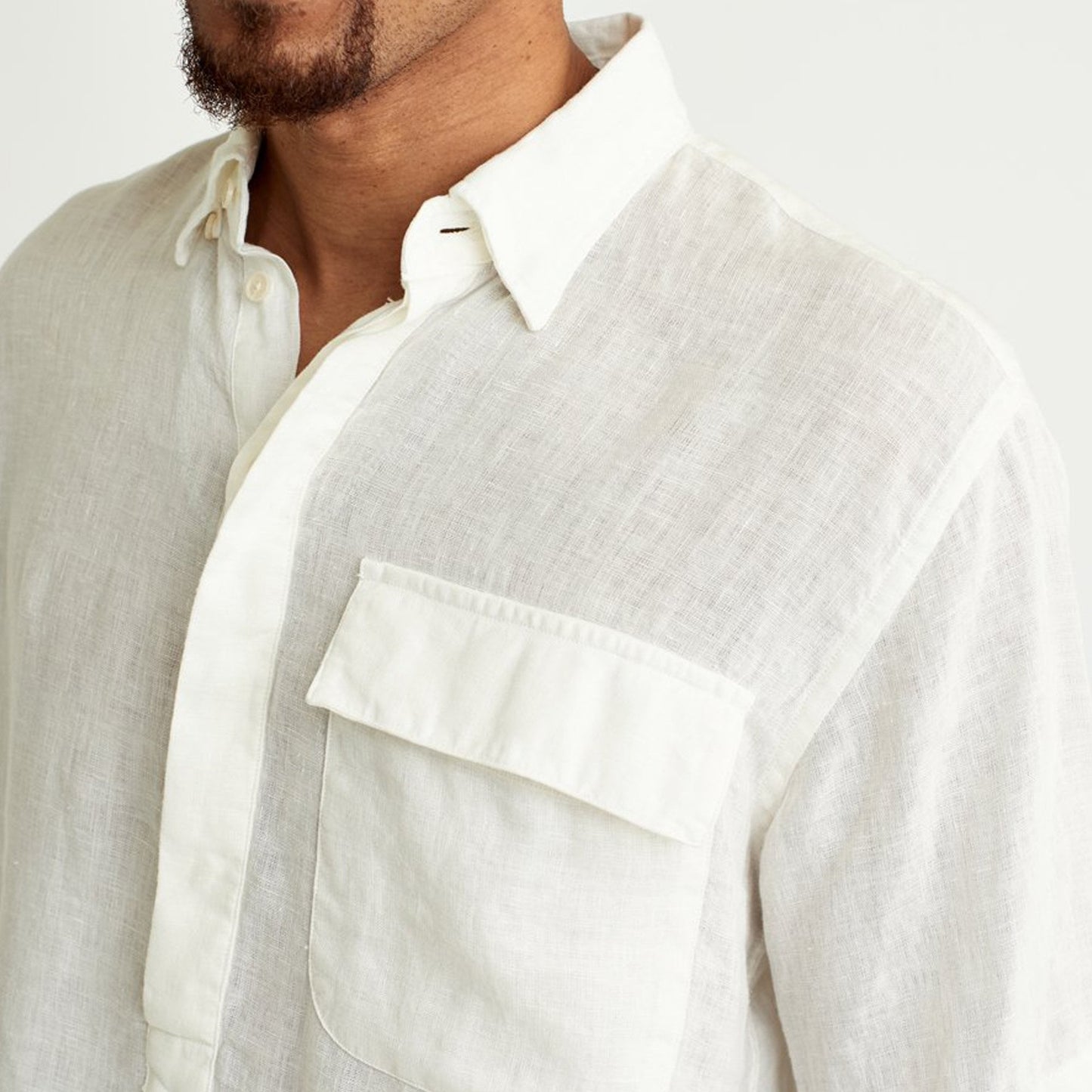 Linen Short Sleeve Shirt - White