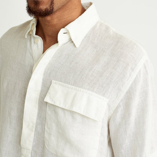 Linen Short Sleeve Shirt - White