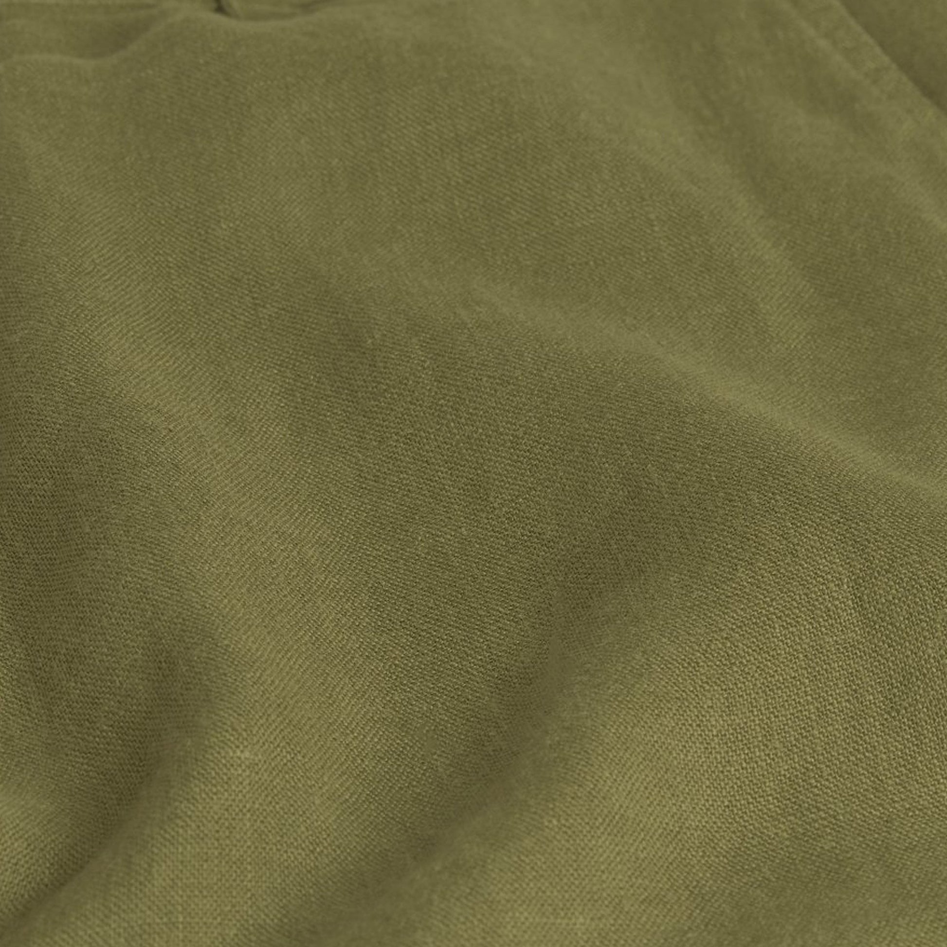 Wax Linen Shorts - Khaki Green