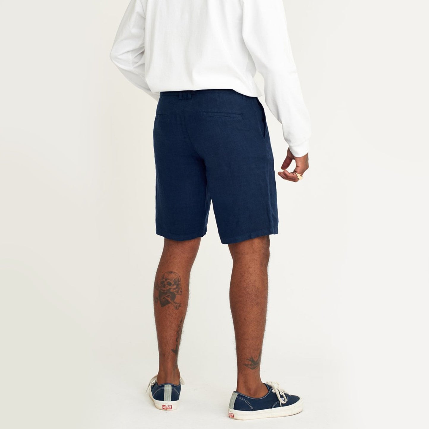Linen Shorts - Navy