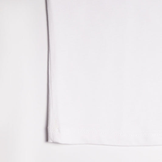 - Ermine - Ruffle Sleeve T-Shirt - White