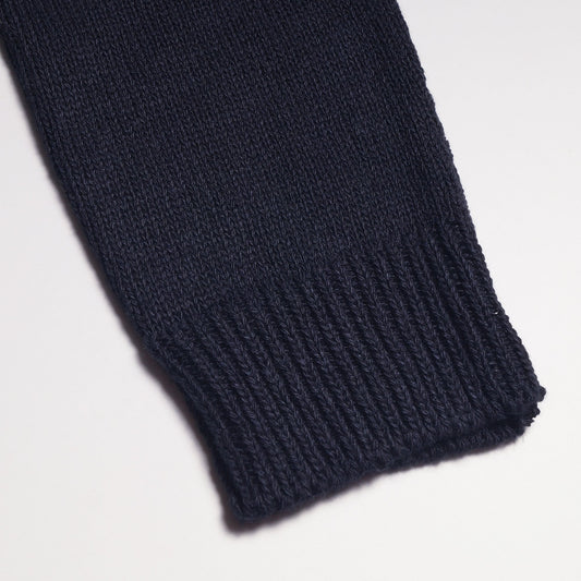 Jiao - Knitted Sleeve Pullover - Navy