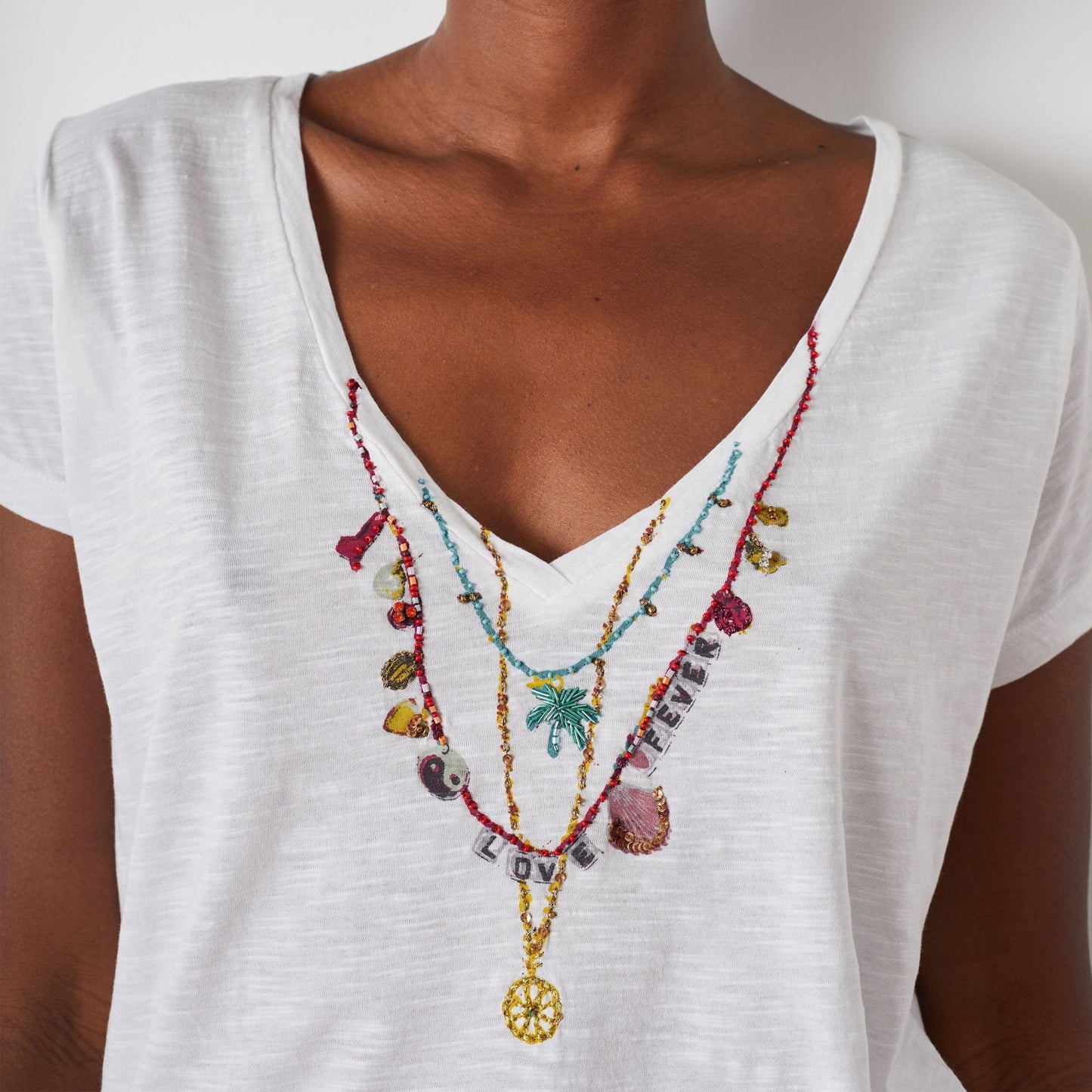 Tonton Printed Palm T-Shirt - White