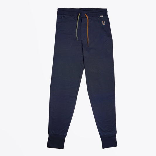 - Rabbit Embroidery Jersey Pants - Navy