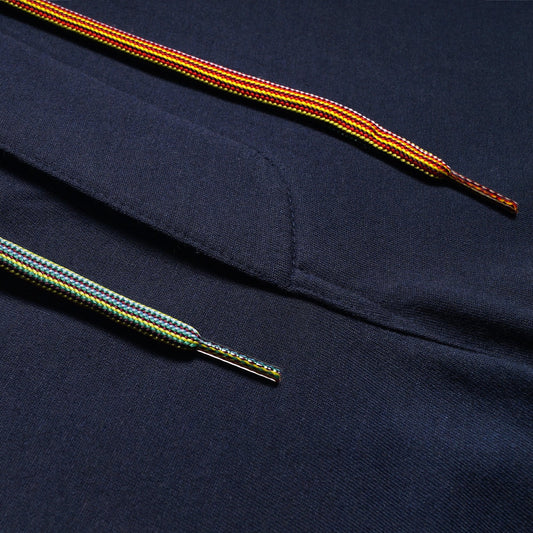 - Rabbit Embroidery Jersey Pants - Navy