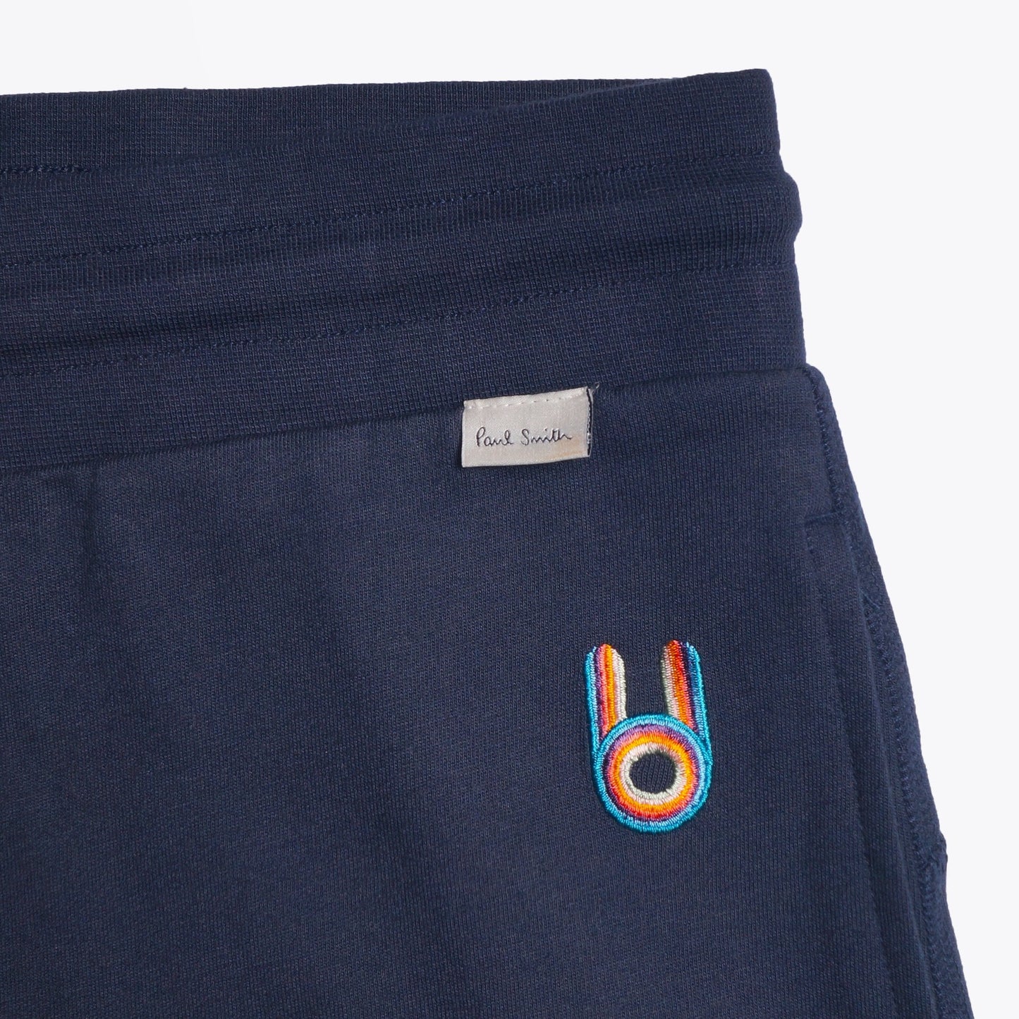 - Rabbit Embroidery Jersey Pants - Navy