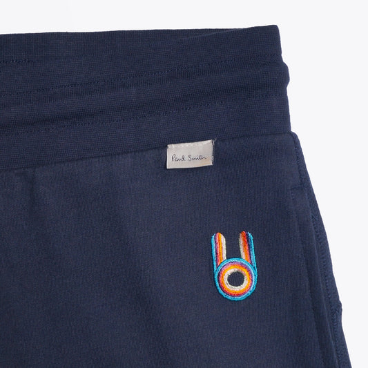 - Rabbit Embroidery Jersey Pants - Navy