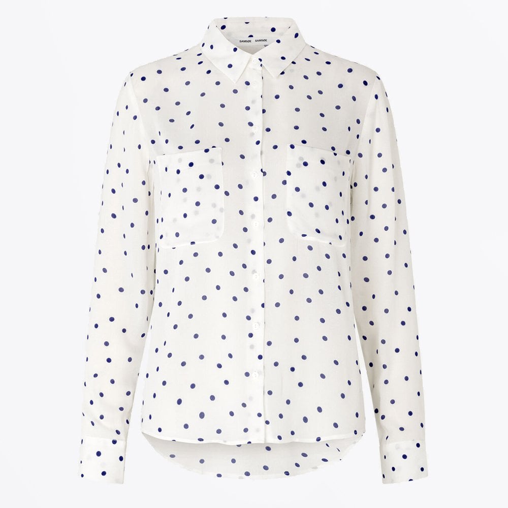 Samsoe Milly Dot Print Shirt - White