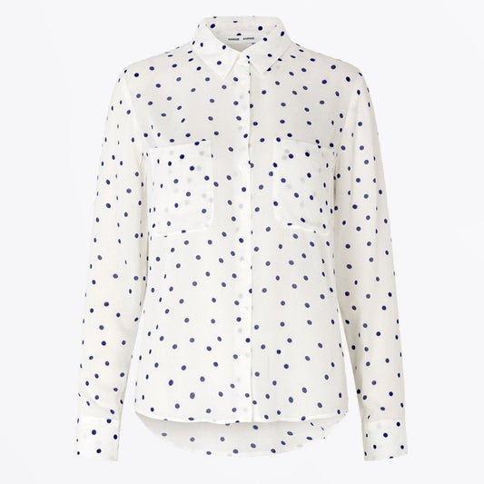 Milly Dot Print Shirt - White