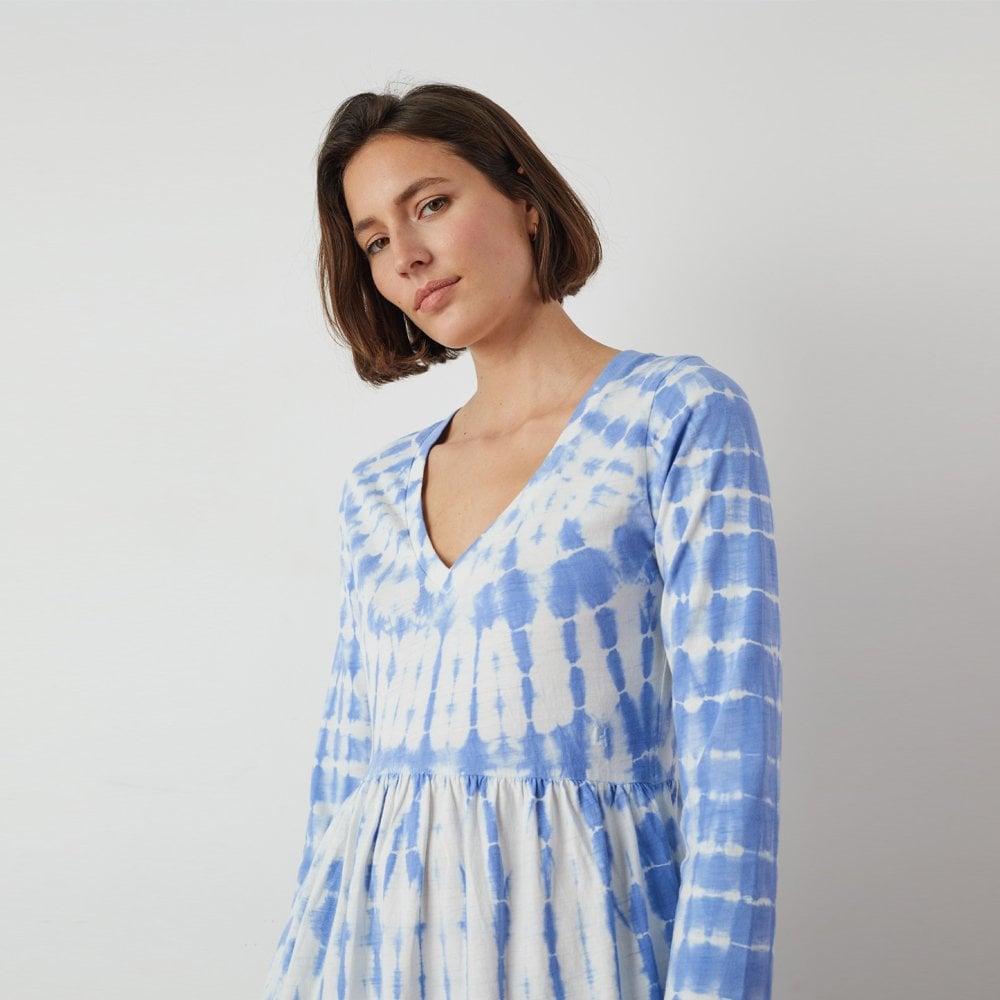 - Rayo Tie Dye Dress - Blue