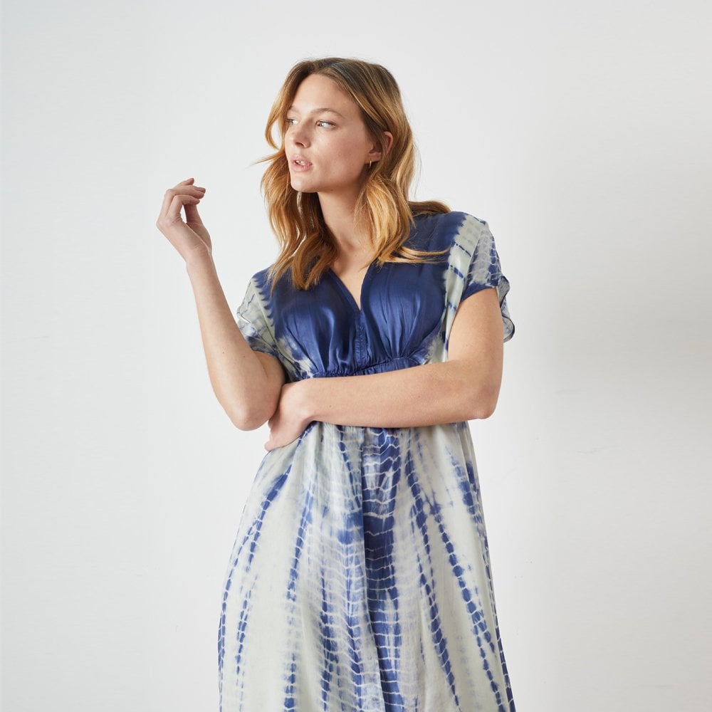 - Rimbo Tie Dye Dress - Blue