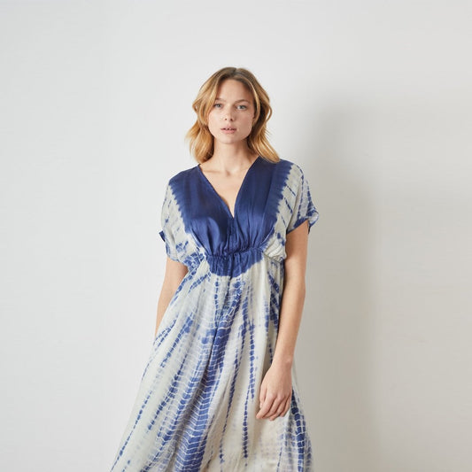 - Rimbo Tie Dye Dress - Blue