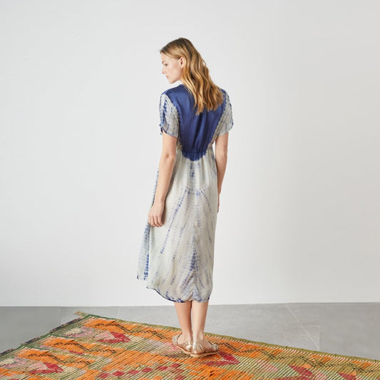 - Rimbo Tie Dye Dress - Blue