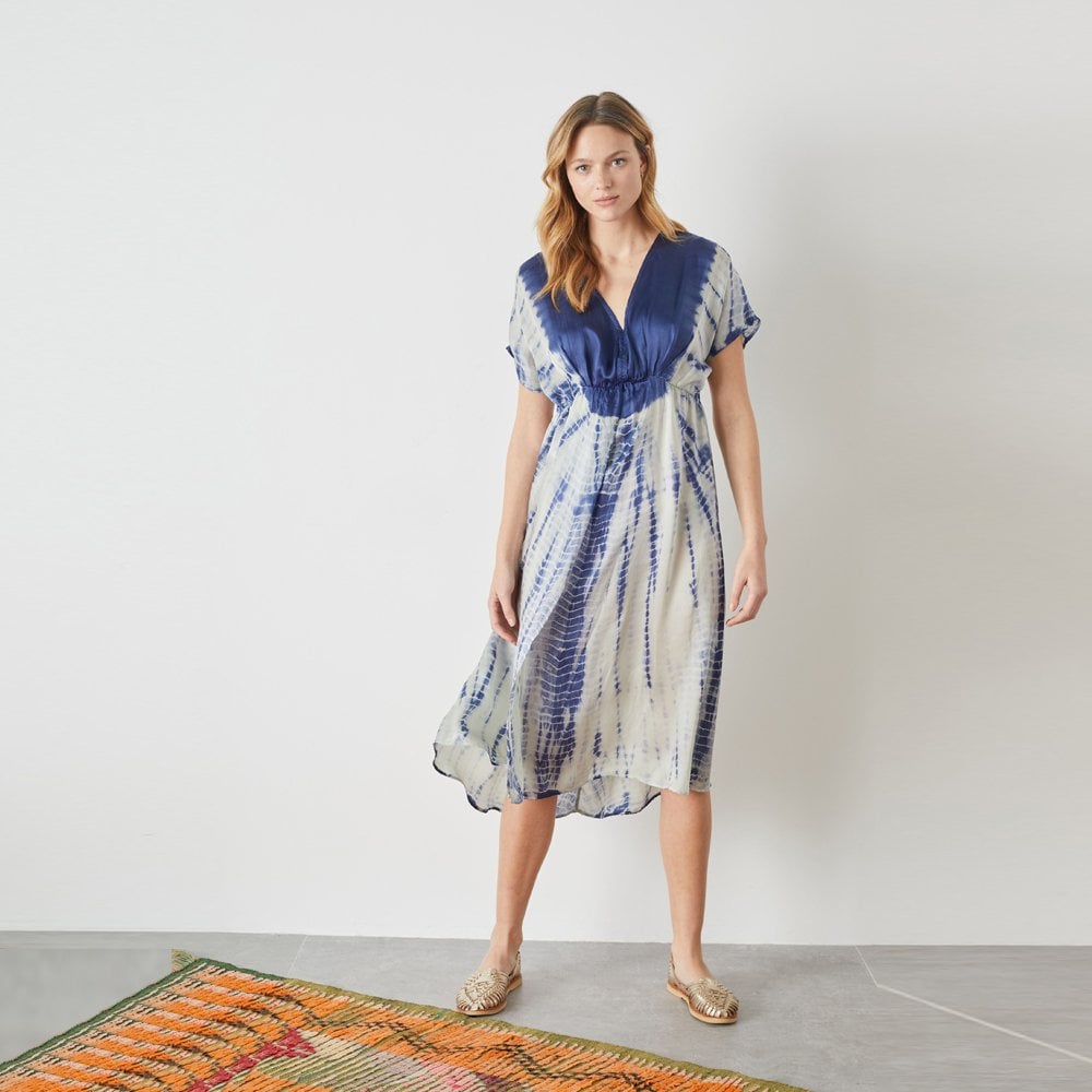 - Rimbo Tie Dye Dress - Blue