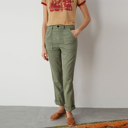 - Pagaille Plain Trousers - Army Green