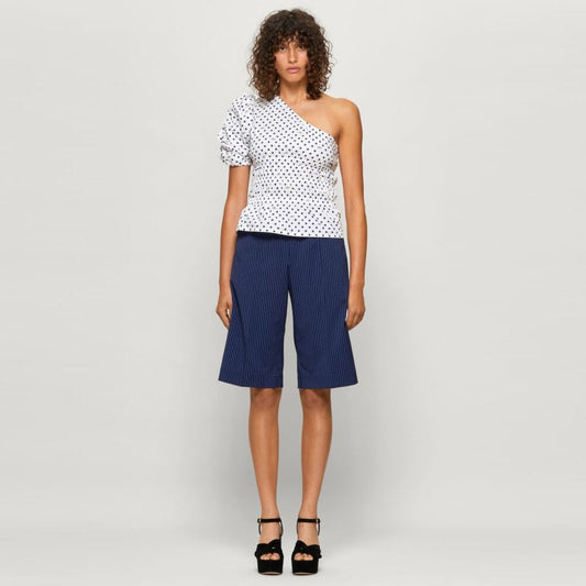 Monessa Polka Dot Top - White