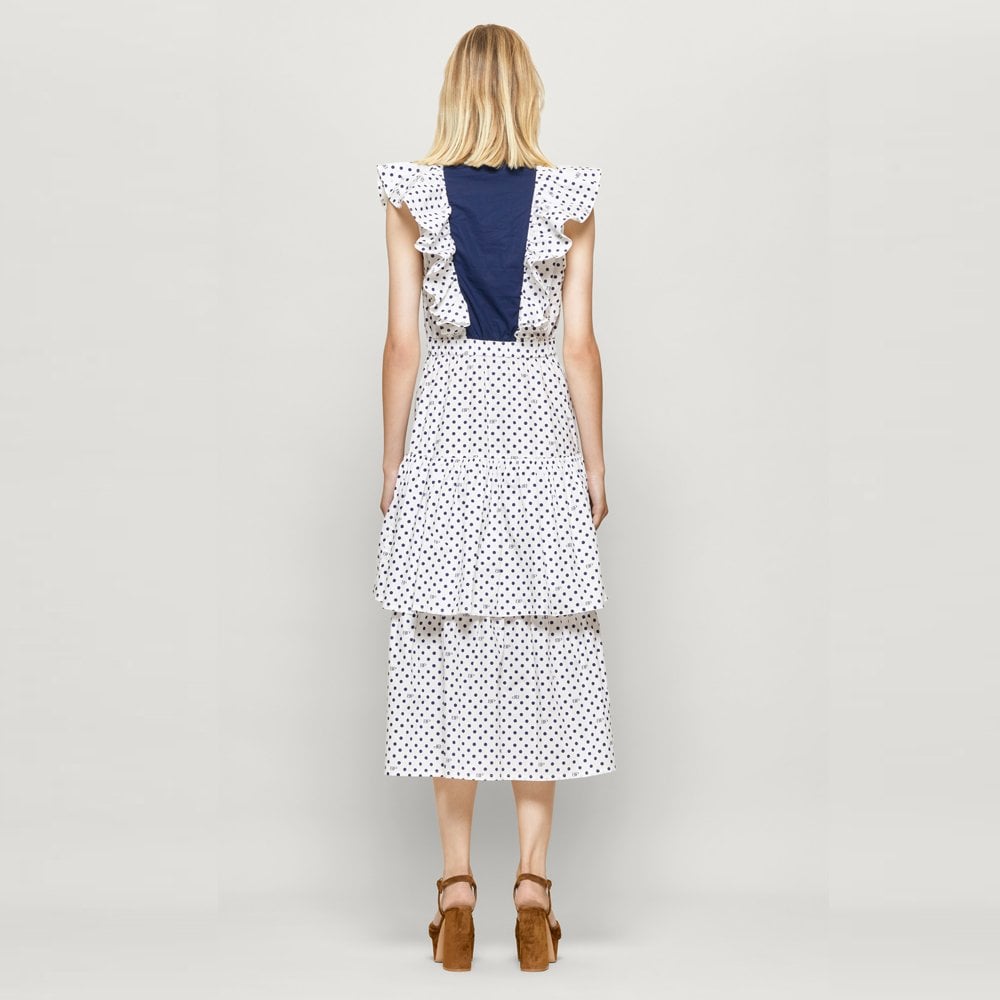 - Avaleen BP Polka Dot Dress - White