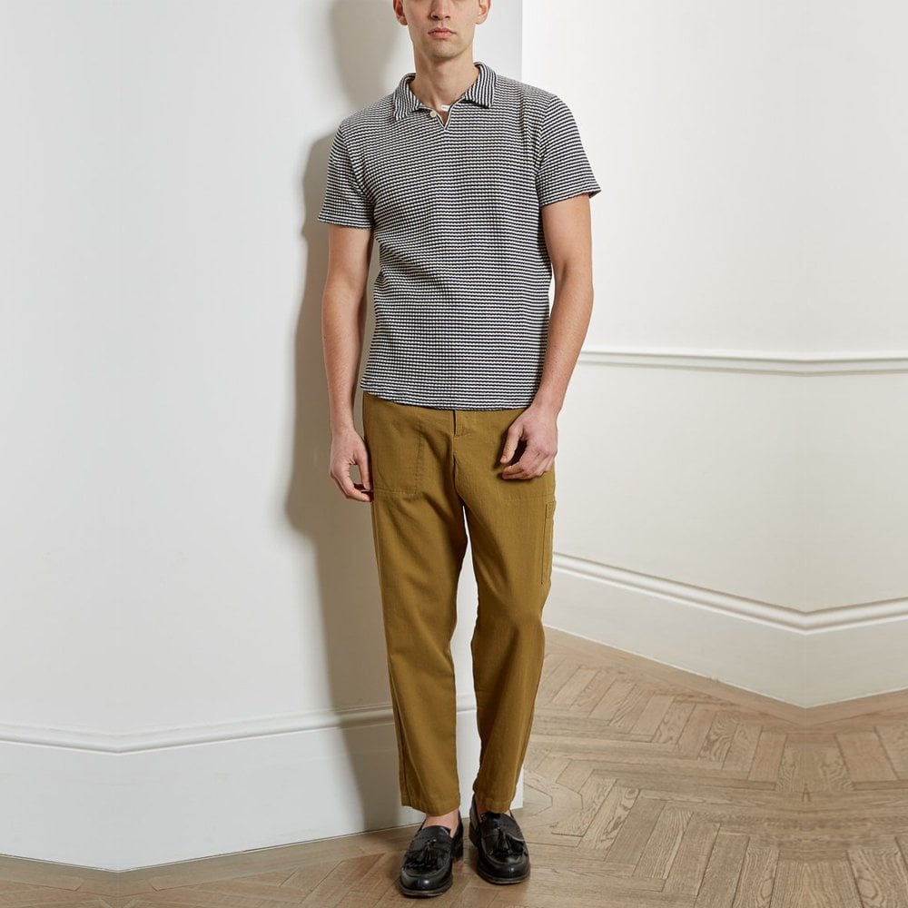 Hawthorn - Polo Knit Shirt - Navy/White