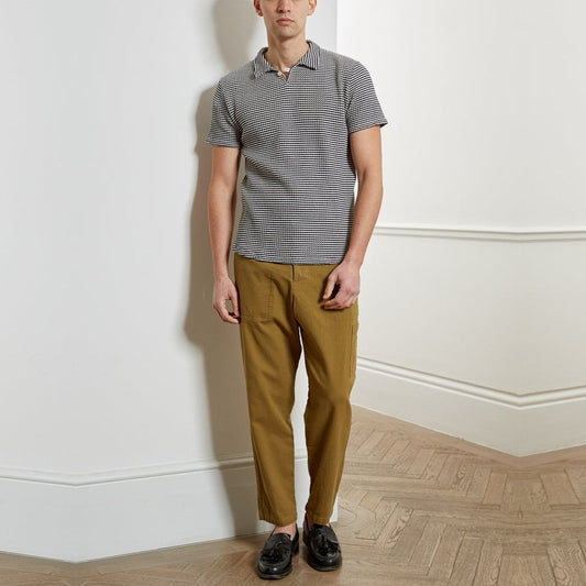 Hawthorn - Polo Knit Shirt - Navy/White