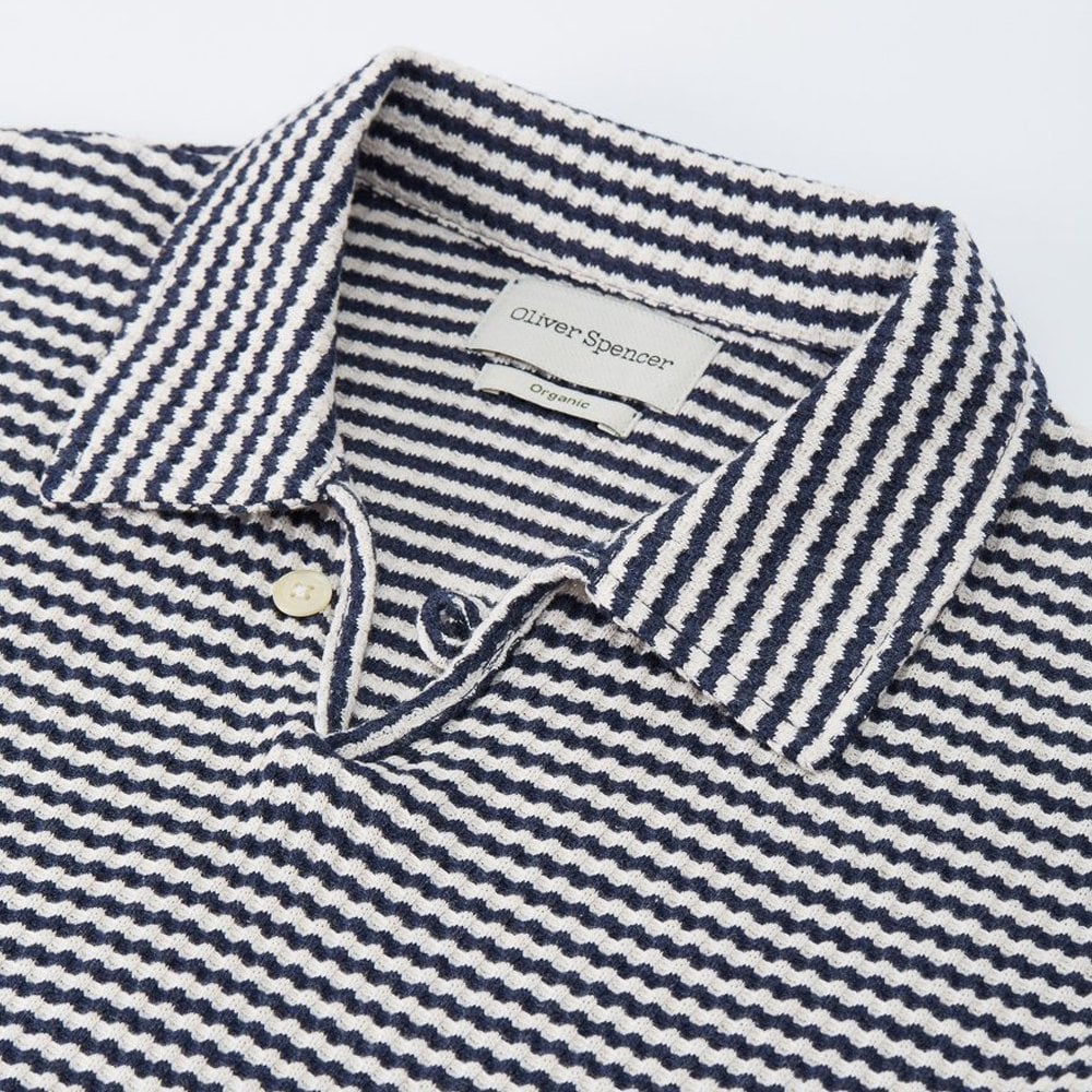 Hawthorn - Polo Knit Shirt - Navy/White