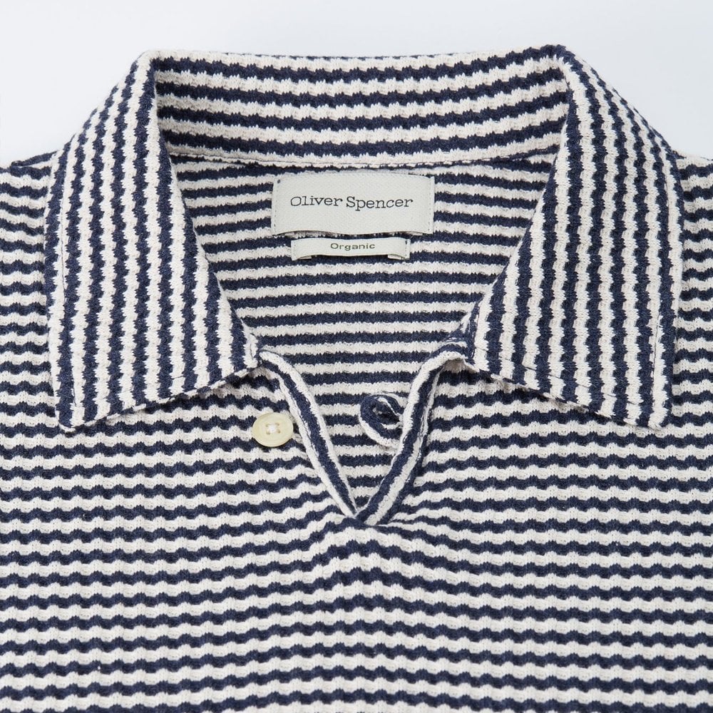 Oliver Hawthorn - Polo Knit Shirt - Navy/White
