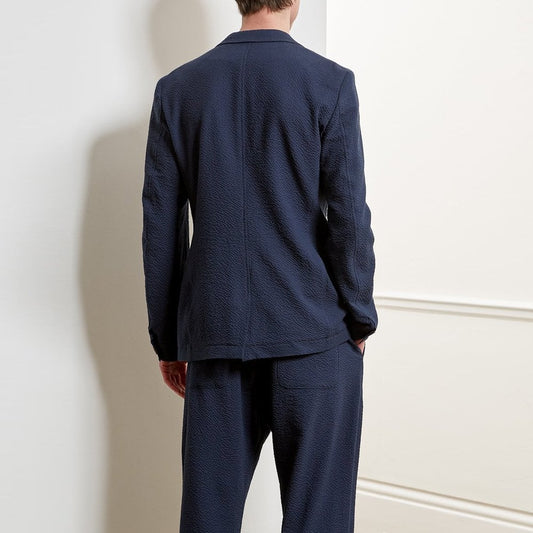 - Theobald - Unstructured Cotton-Blend Jacket - Blue