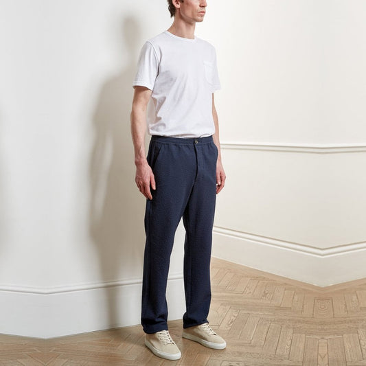 - Drawstring Trousers - Navy