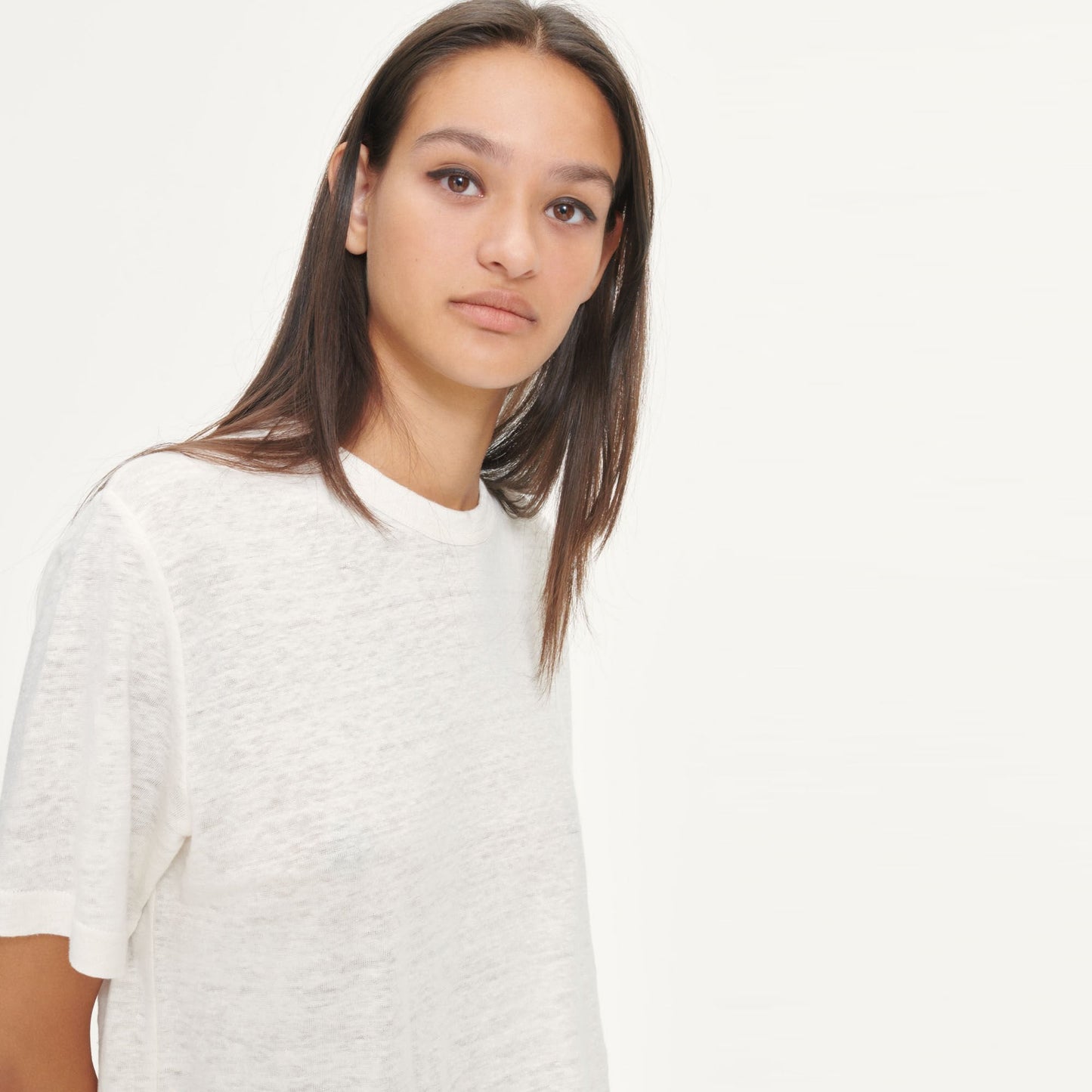 - Doretta Linen T-Shirt - Cream