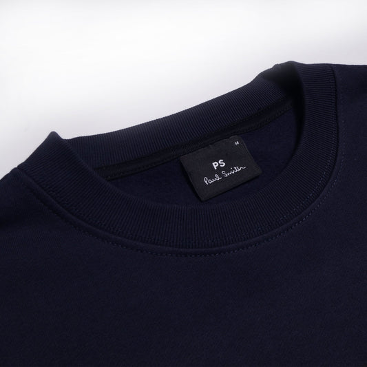 Lightning Bolt Motif Sweatshirt - Navy
