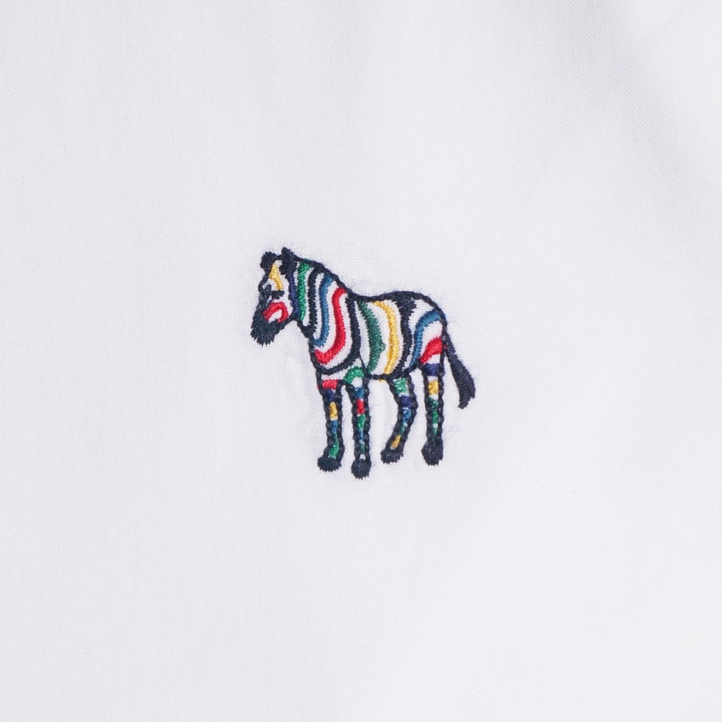- Organic Cotton Embroidered Zebra Shirt - White