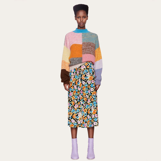 - Adonis - Colour Block Check Sweater - Multi